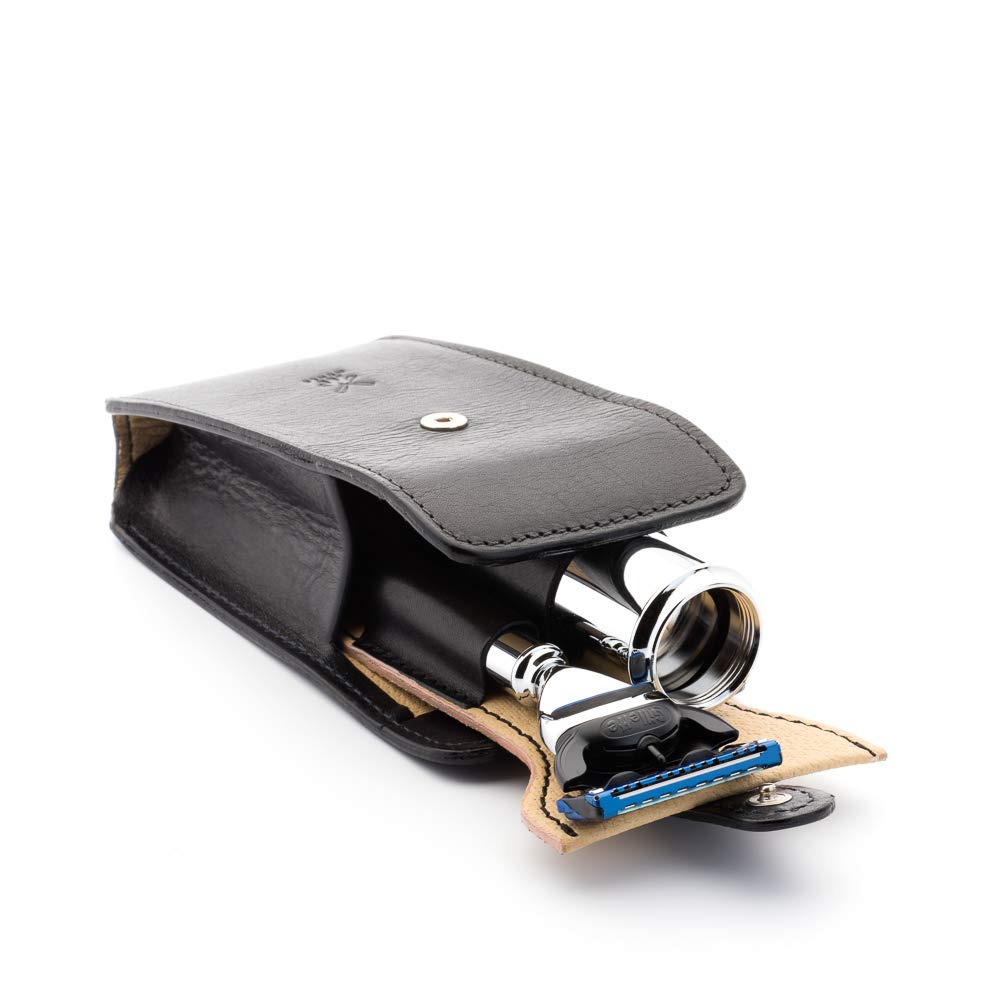 MÜHLE TRAVEL Leather Travel Razor & Shaving Brush Hand-Made Case Beauty and Personal Care MÜHLE