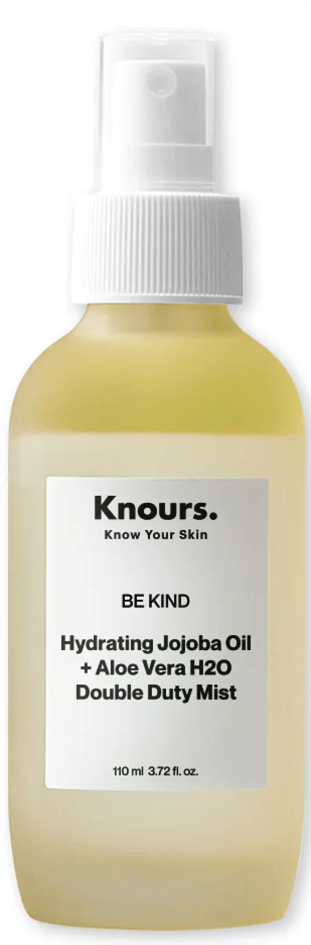 Knours Korean Hydrating Jojoba Oil + Aloe Vera H2O | Knours Be Kind Face Mist Spray | Vegan Squalane | Dry, Sensitive Skin | for Redness |110ml/3.72fl