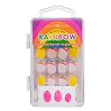 Pretty Woman Rainbow Press-On Nails Set, 24 Pieces, No Glue Required, Multicolor Design Beauty & Personal Care Pretty Woman
