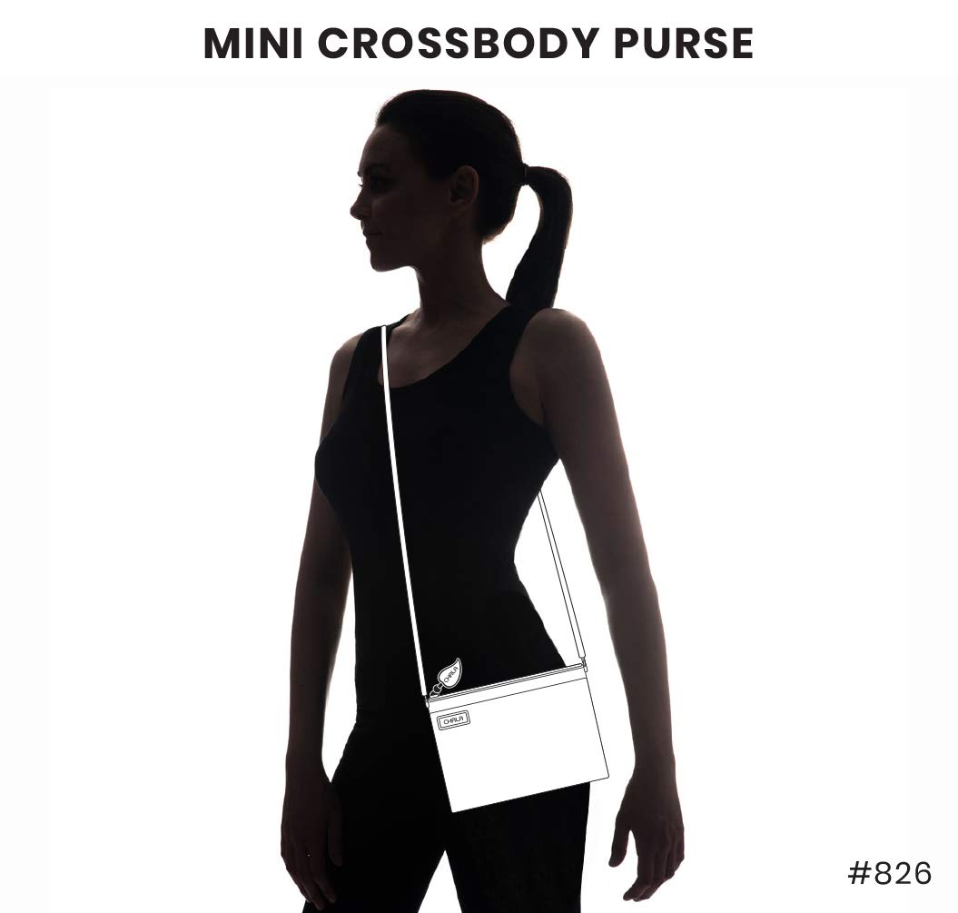 Chala Mini Crossbody Handbag, Pu Leather, Small Shoulder Purse Adjustable Strap (Wiener Dog-Indigo)