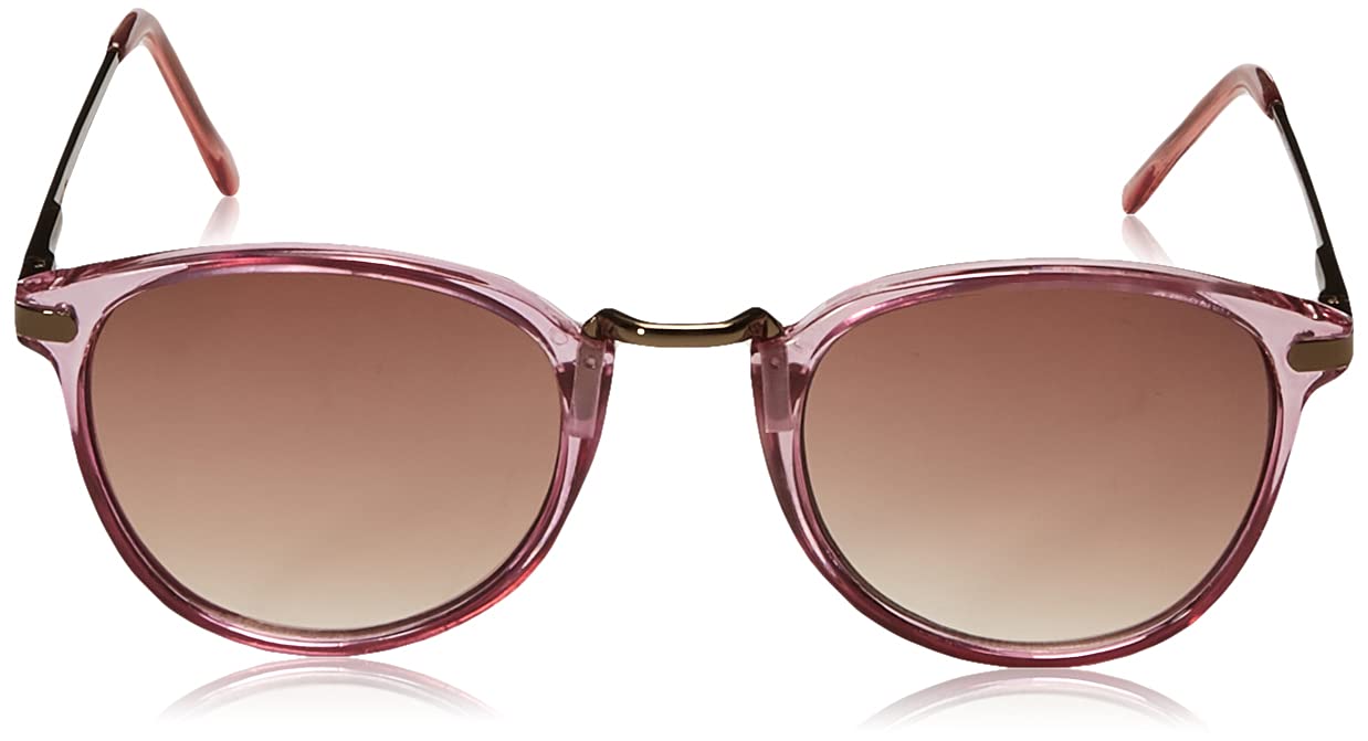 A.J. Morgan Women's Castro Round Sunglasses, Crystal Light Pink, 49 mm