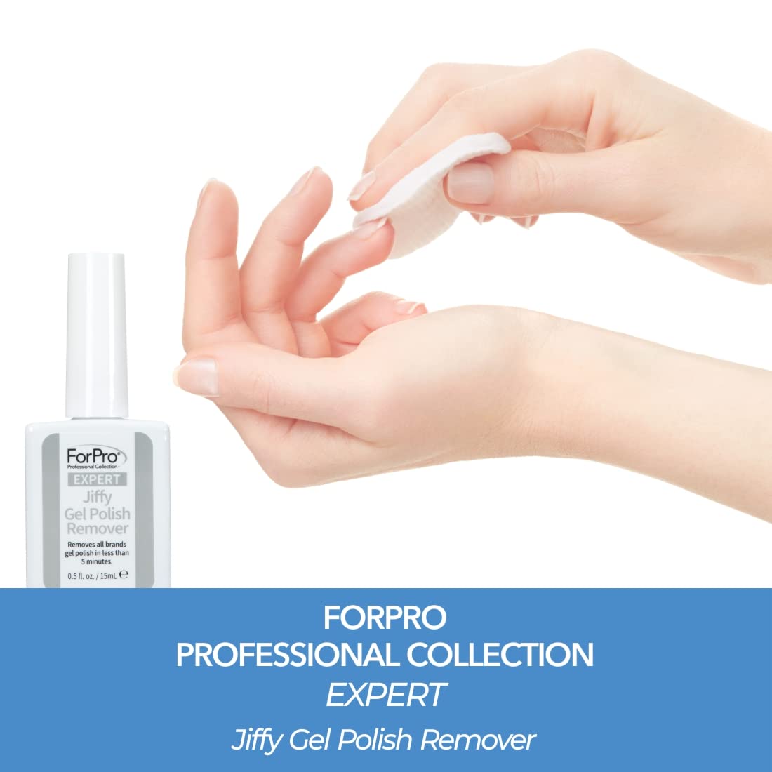 ForPro Professional Collection Expert Jiffy Gel Polish Remover, Removes All Brands Gel Polish in Less Than 5 Minutes, Quick & Easy Gel Removal, No