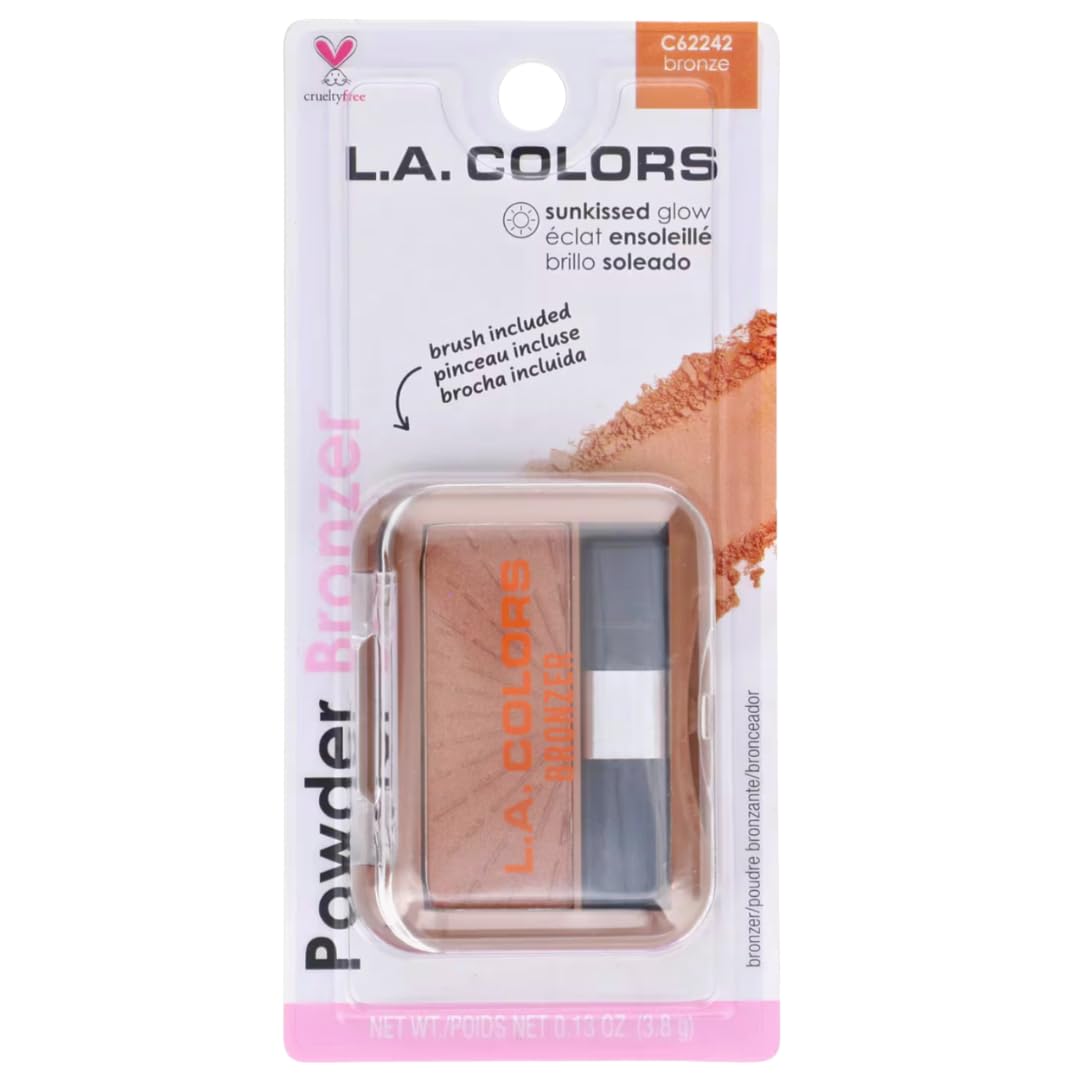 L.A Colors Powder Bronzer with Applicator, C62242 bronze, 0.13 Oz