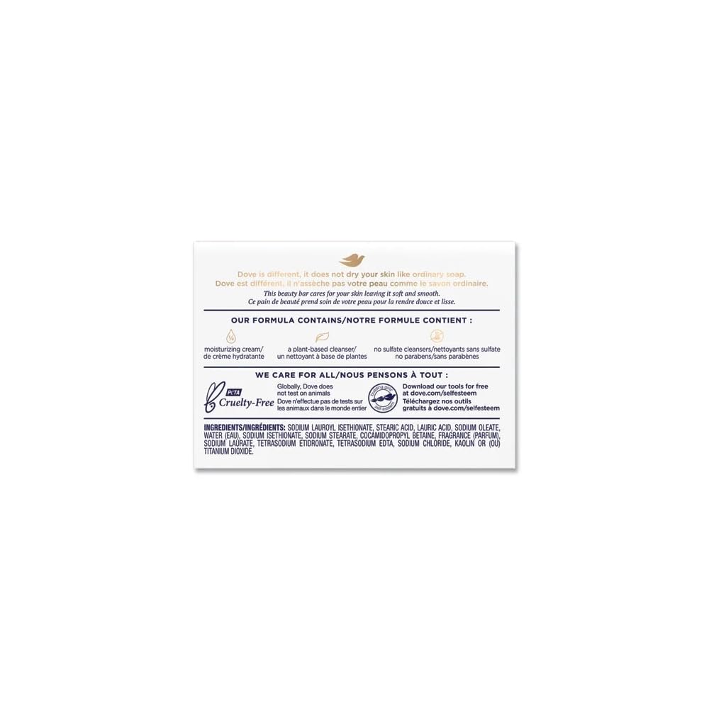 Dove White Travel Size Bar Soap With Moisturizing Cream 2.6 oz (Pack of 2)