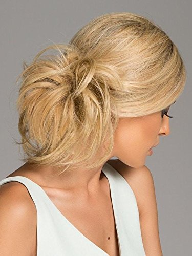 Christie Brinkley Natural Tone Hair Wrap Color HT25 Med Golden Blonde 6" Overall Length Heat Friendly Textured Hairpiece Fun Bun Chignon