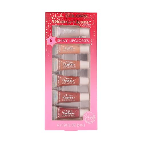 L.A. COLORS Shiny Lipglosses, 6 x 0.20 fl.oz.