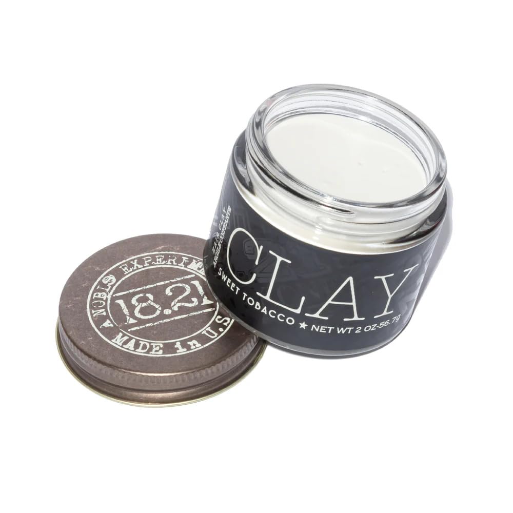 18.21 Man Made Hair Styling Product, 2oz. Original Sweet Tobacco Scent in Clay with Matte Finish Beauty and Personal Care 18.21 Man Made Default Title