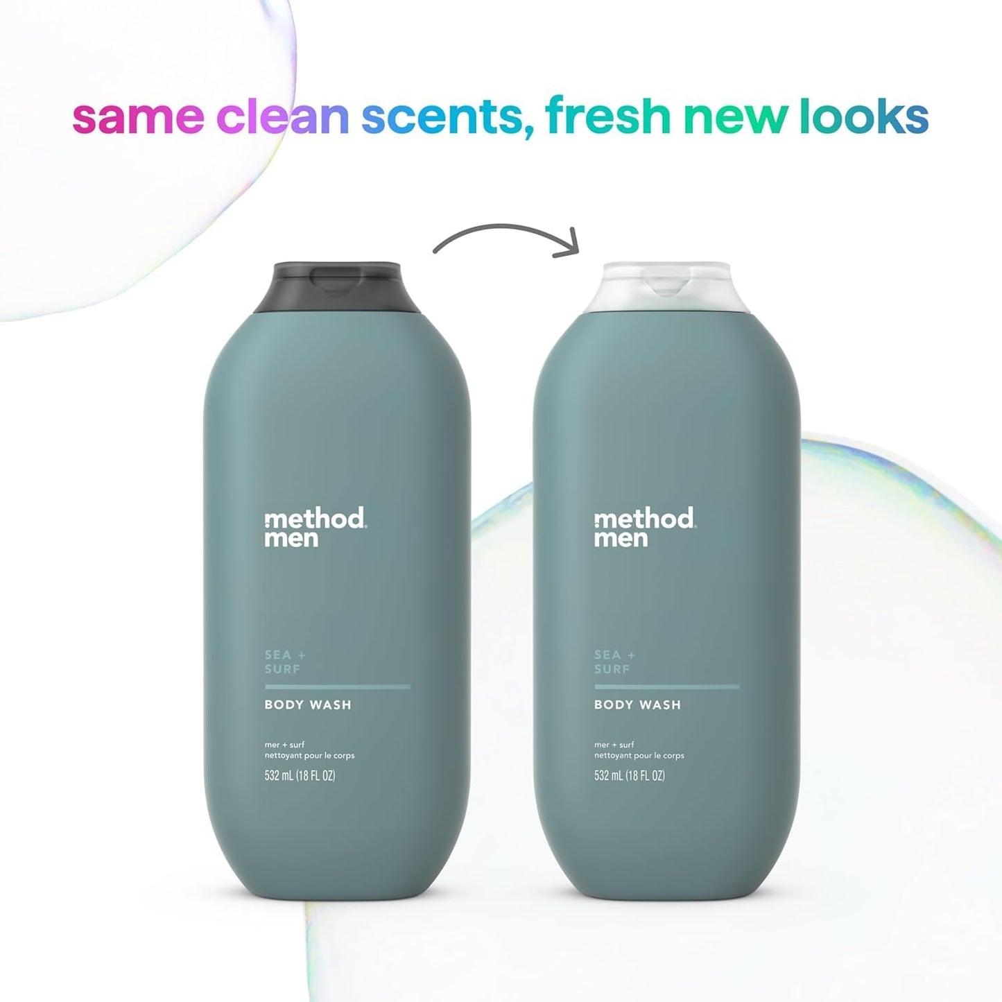 Method Men Body Wash, Sea and Surf Scent, Paraben and Phthalate Free, Quick-Lathering Cleansers, Cruelty Free, 18 oz (Pack of 1) Beauty & Personal Care Method