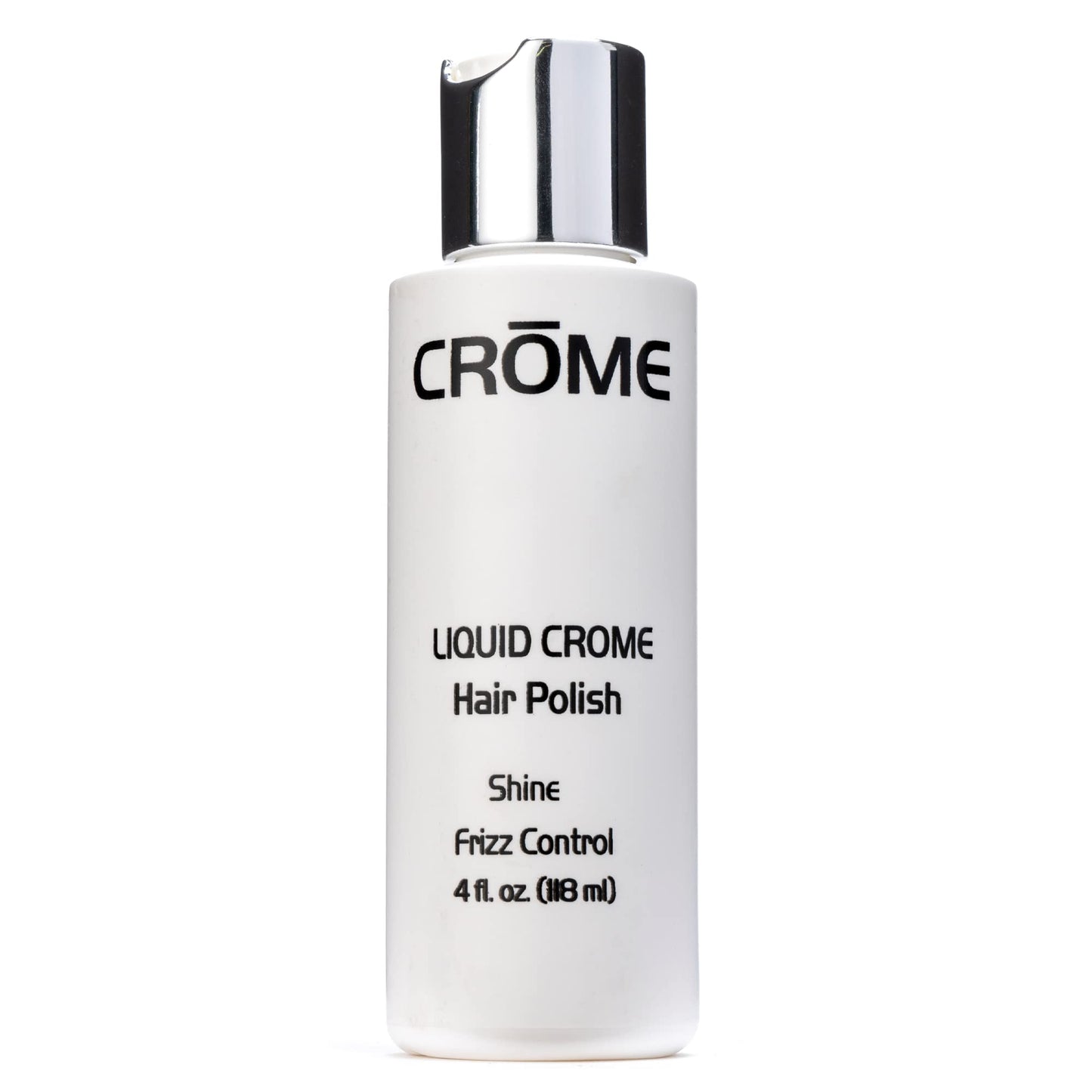 CROME Liquid Hair Polish Serum 4 oz for Taming and Styling Frizzy Curly Hair - Alcohol Free Moisturizer with Heat and Humidity Protection - Adds Shine