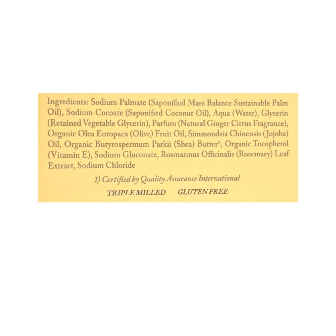 Dr. Woods Ginger Citrus Bar Soap with Jojoba Oil & Organic Shea Butter, 5.25 Ounce (Pack of 3)