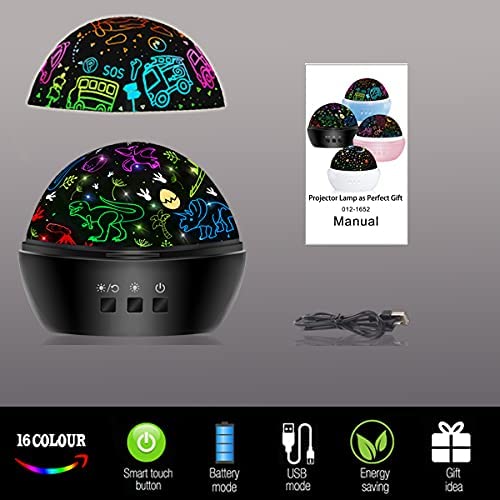 Dinosaur Projection Car Toy for Kids, 2-in-1 Dino Toy for Boys Ages 3-8, Toddler Toys, Christmas Stocking Stuffers, Gifts Ages 2-10