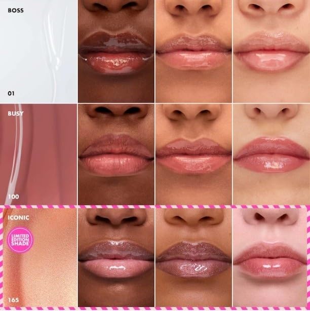 SEPHORA Collection Glossed Lip Gloss Trio Gift Set - 3 x 5 mL Glossed Lip Gloss in 01 Boss, 100 Busy and165 Iconic.