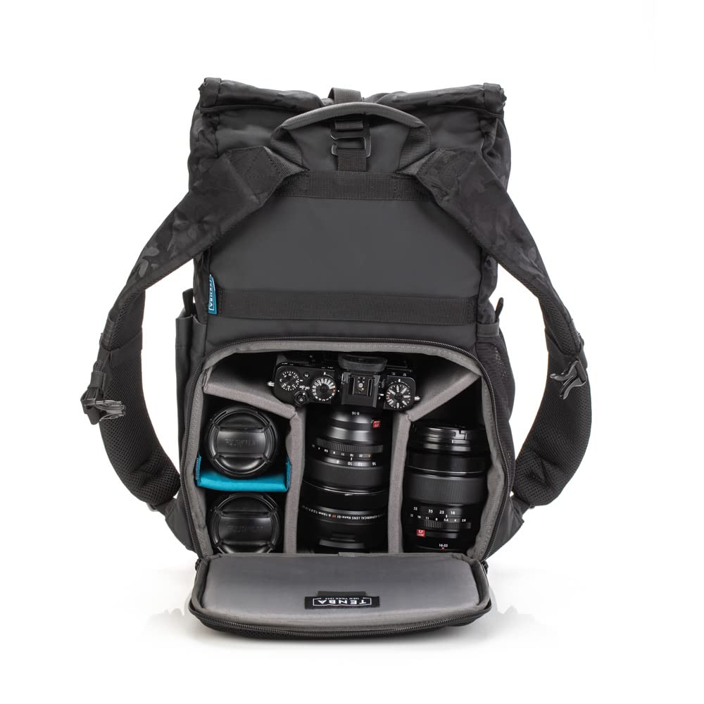 Tenba Fulton v2 14L All Weather Backpack for Mirrorless and DSLR cameras and lenses - Black/Black Camo (637-735)