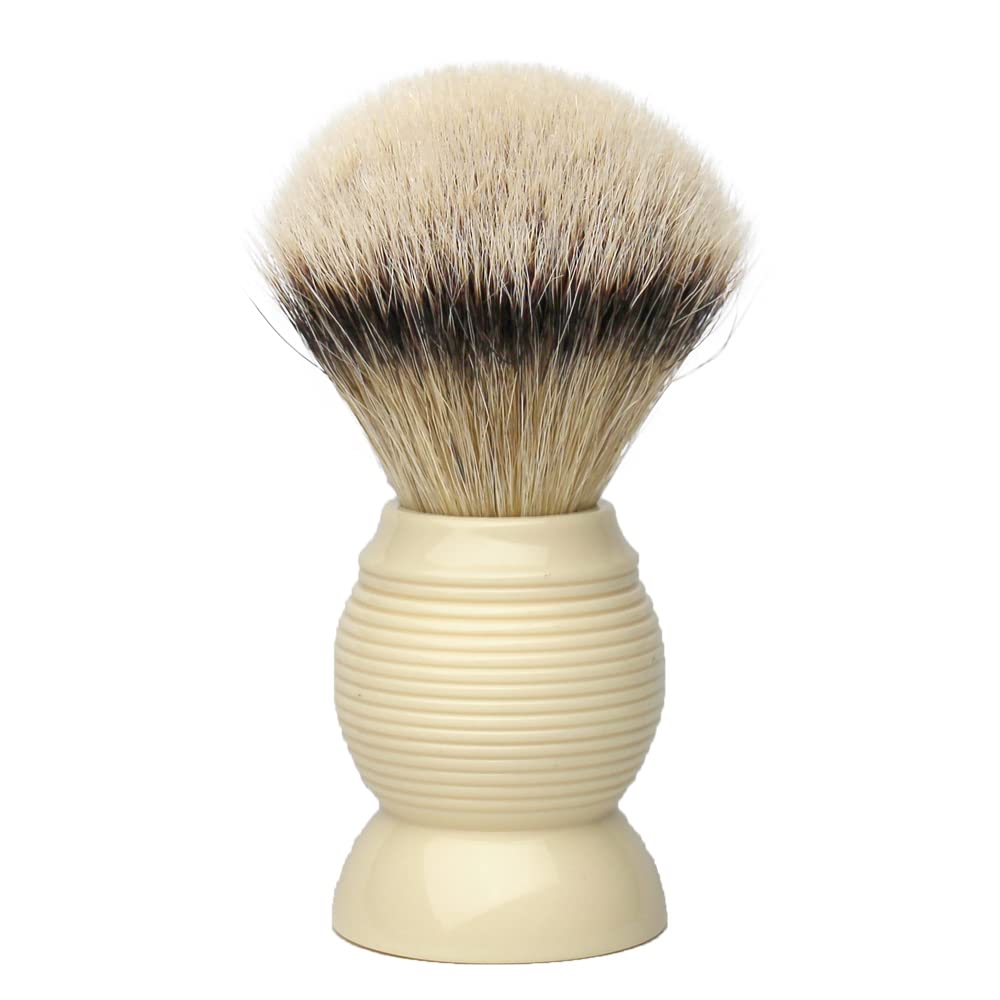 G.B.S Ivory Silvertip Shaving Brush Beehive for Men - Soft Barber Shaver - Travel Shave Brushes - Wet Shave Products for Men 26mm Knot Beauty and Personal Care G.B.S