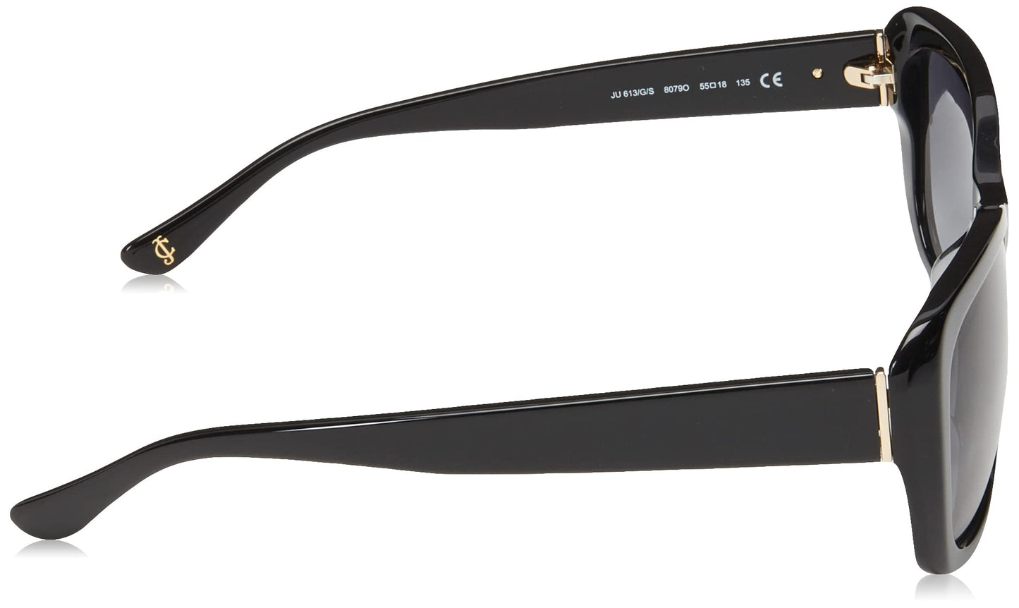 Juicy Couture Women's JU 555/F/S Rectangular Sunglasses, Black Floral/Grey Gradient, 55mm, 16mm