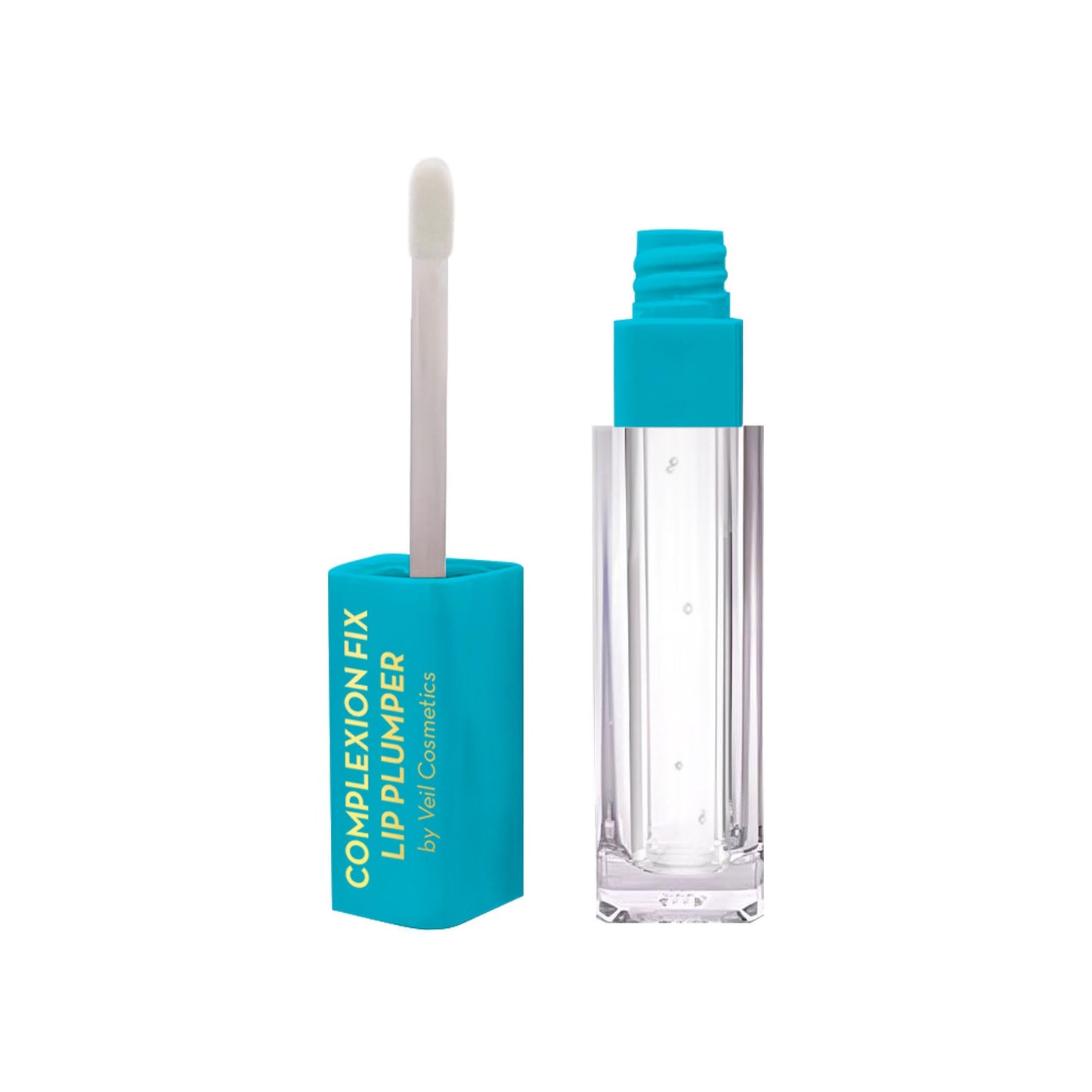 Veil Cosmetics - Lip Plumper Gloss - Non-Sticky Clear Hydrating + Plumping - Hyaluronic Acid Instantly Fuller Lips - High Shine + Long Lasting -