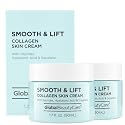 Global Beauty Care Smooth & Lift Collagen Skin Cream - Hydrating Face Moisturizer to Support Skin Elasticity with Peptides, Hyaluronic Acid, Squalane