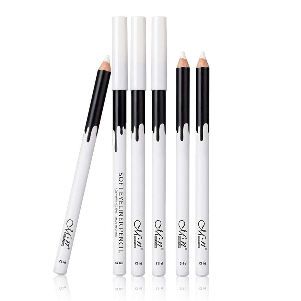 KAIQIKAIXI 12 White Eyeliner Pen, Eyebrow,Eye Shadow Pencil, Lip Line, Eyelid Pad, Pencil Makeup Set Tool