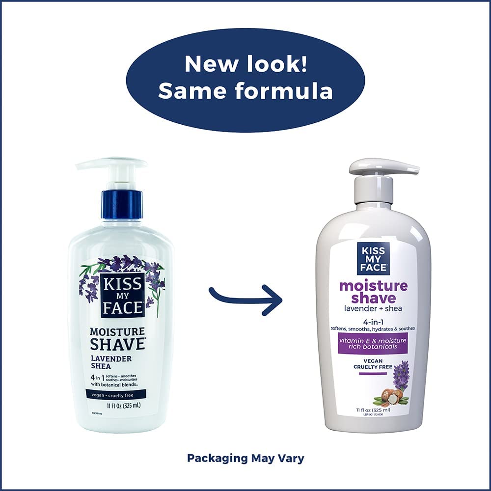 Kiss My Face Moisture Shave, Lavender & Shea 11 oz (Pack of 5) Beauty and Personal Care Kiss My Face