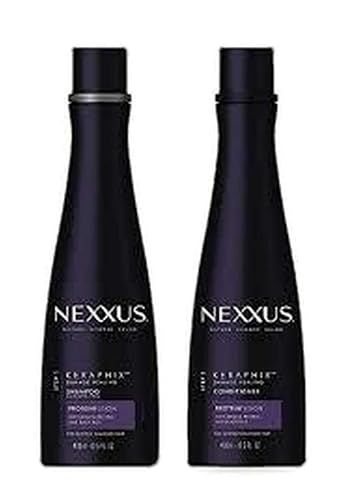 (1) Nexxus KERAPHIX Shampoo & (1) Nexxus KERAPHIX Conditioner - 13.5 oz (400 ml) EACH - Damage Healing - Keratin Protein and Black Rice - For Severely