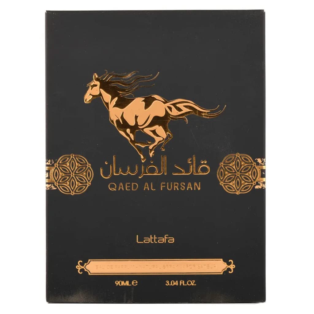 Lattafa Qaed Al Fursan - Oriental, Fruity, Fresh, Amber Wood - Eau de Parfum Long-Lasting Fragrance for Unisex, 3.40 Ounce / 100 ml Beauty and Personal Care Lattafa