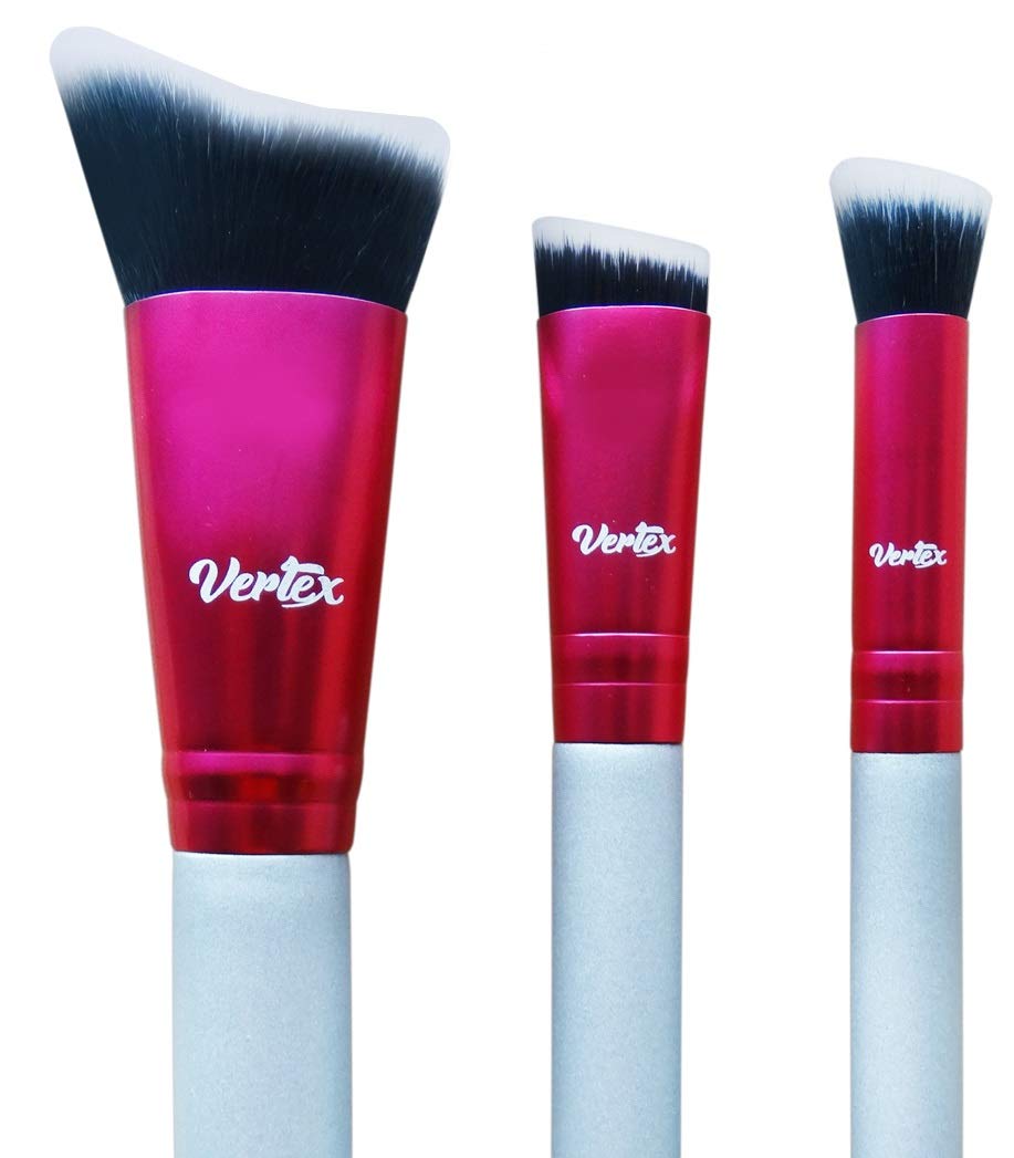 Nose Contour Brush Contouring Makeup Brush Set - Sculpting Blending Real Brush Hair Angled Blush Techniques Dramatic Cheekbones Highlighting Bronzer