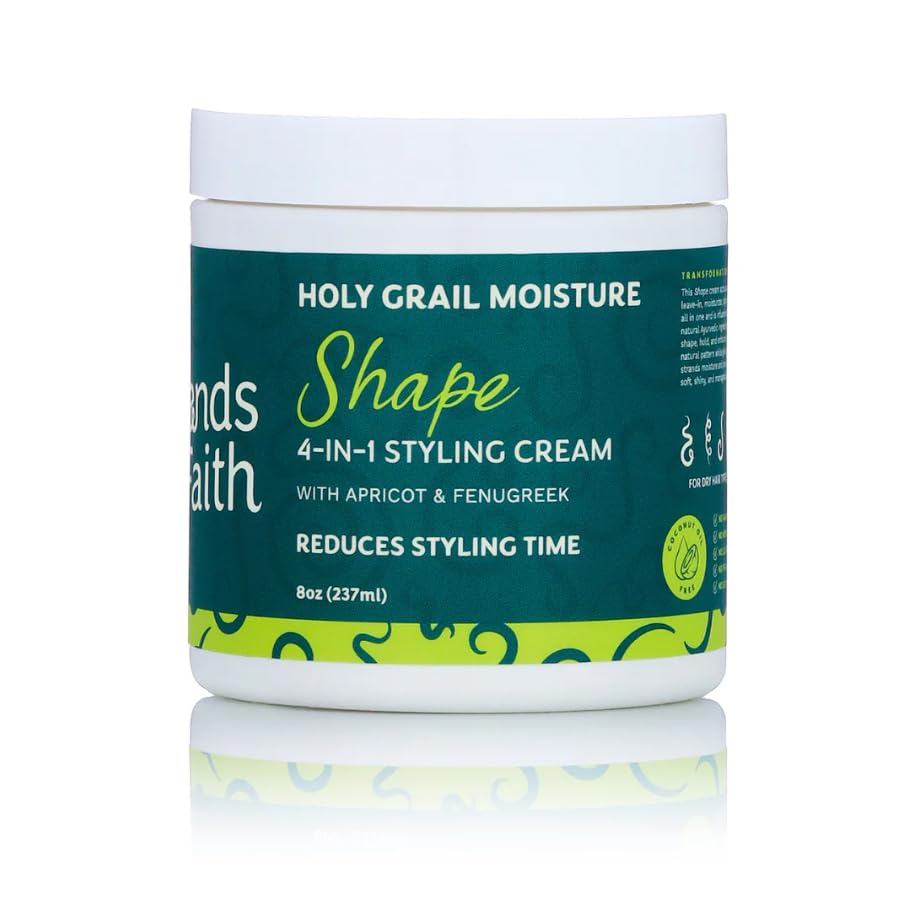 Strands of Faith Shape 4-in-1 Styling Cream | Moisturizer, Leave-In, Styler & Oil | Promotes Growth & Length Retention | Defines Curls, Reduces Frizz