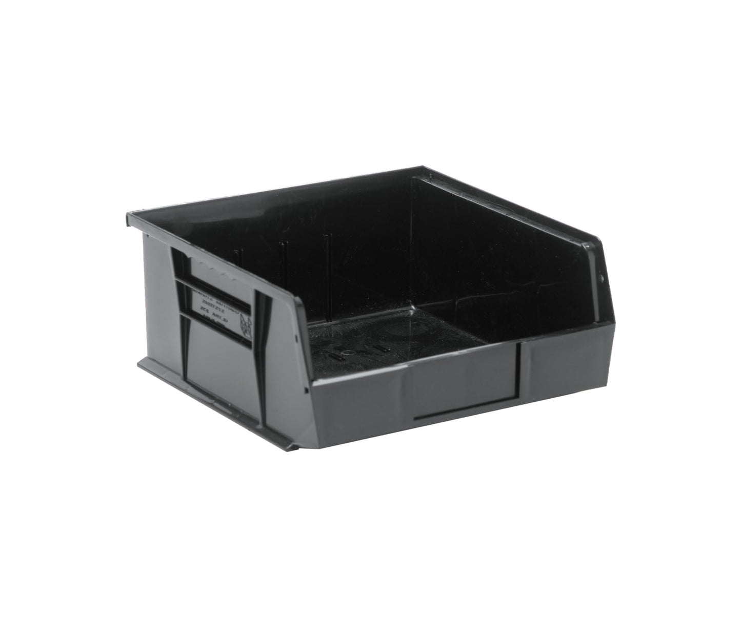 Quantum Storage Systems Quantum QUS235 Plastic Storage Stacking Ultra Bin, 10-Inch by 11-Inch by 5-Inch, Black Recycled, Case of 6