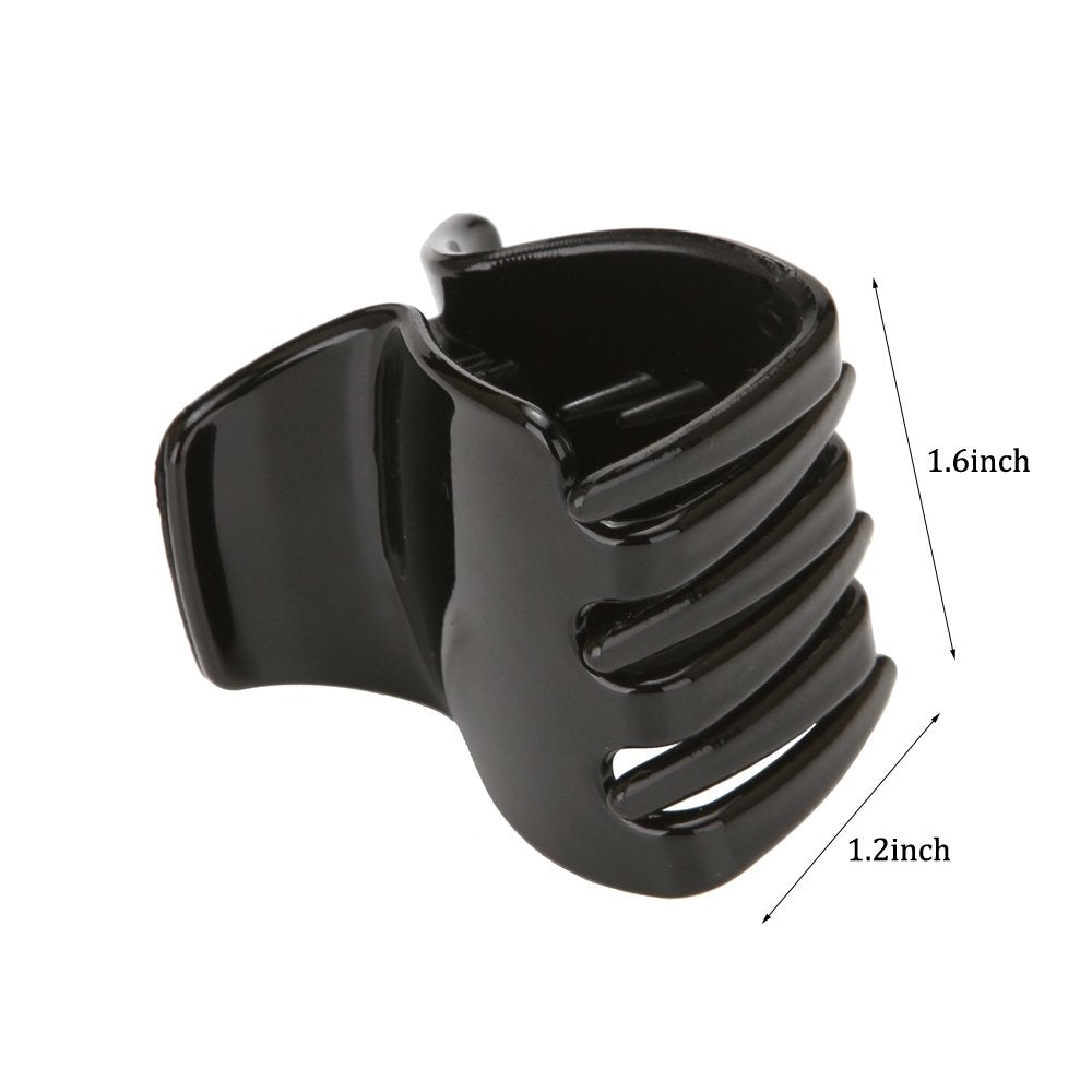 Yishenyishi 10 Pack Black Jaw Clips For Thick Hair, Non-slip Hair Claw Clip for Women and Girls