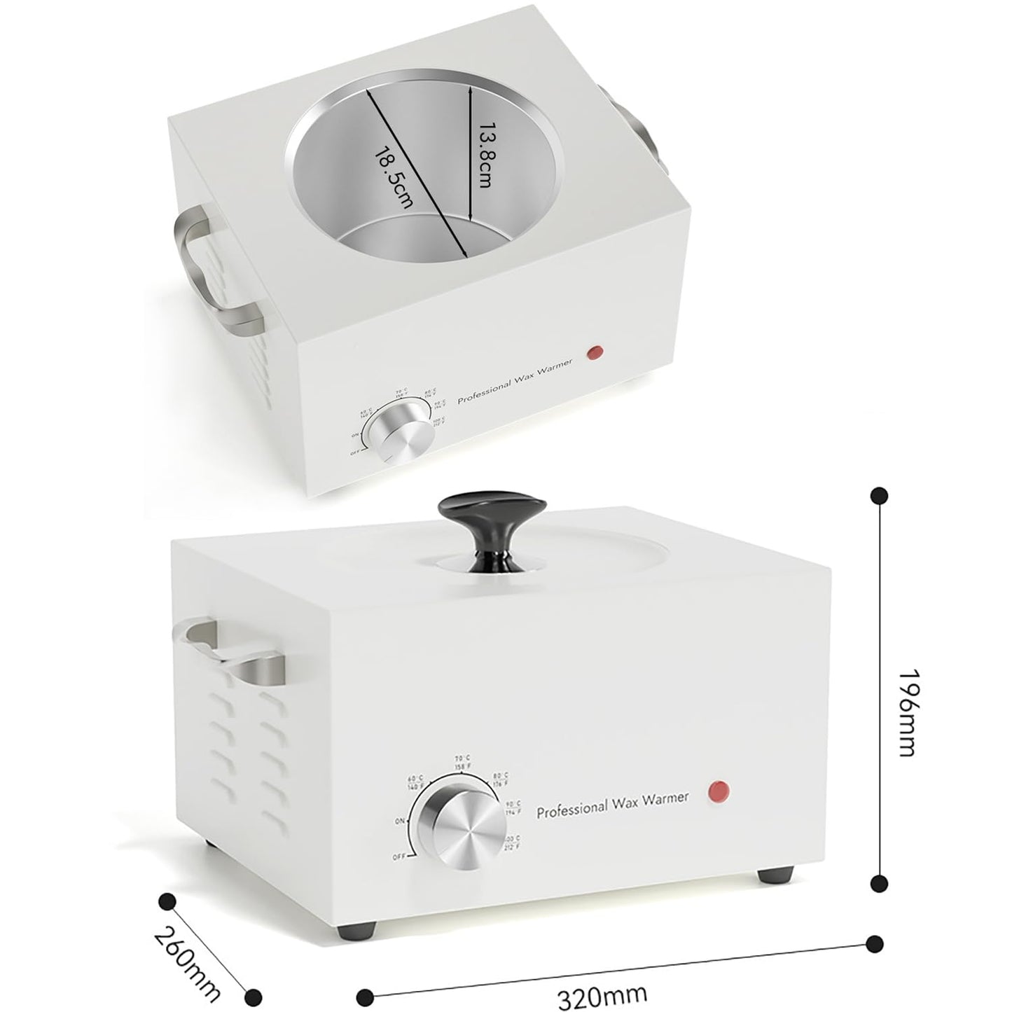 GAZOGJ Hair Removal Hot Wax Machine, Professional Home Electric Depilatory Roll On Wax Heater Pot with 3000ml Large Capacity, Anti Slip Foot Pads Beauty and Personal Care GAZOGJ