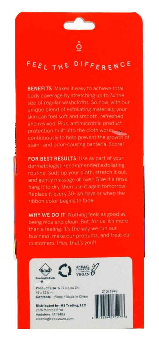 Clean Logic Sport Exfoliating Stretch Cloth (Pack of 2)