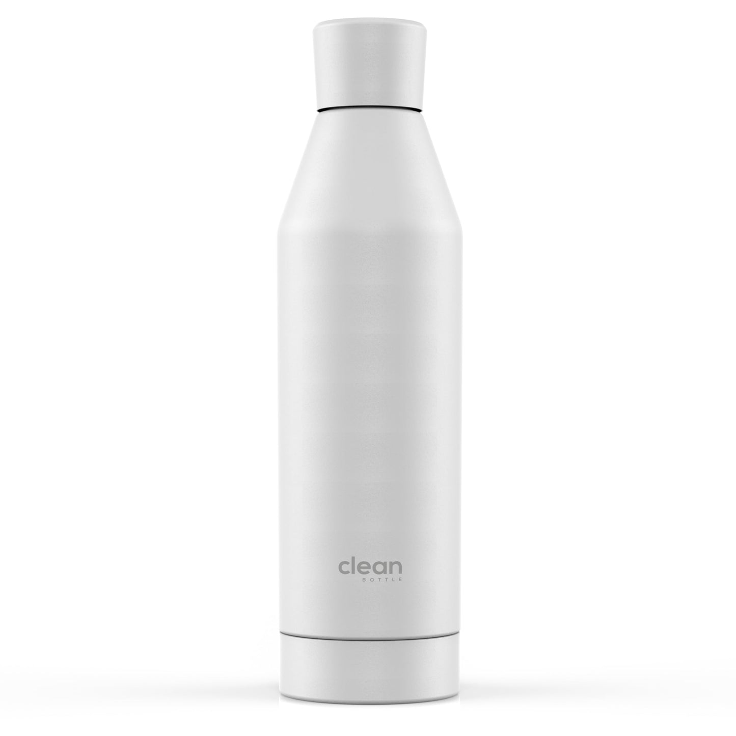 The Clean Hydration Co, Canteen 17, Easy to Clean Vacuum Insulated Stainless Steel Water Bottle with Removable Bottom Cap (White)