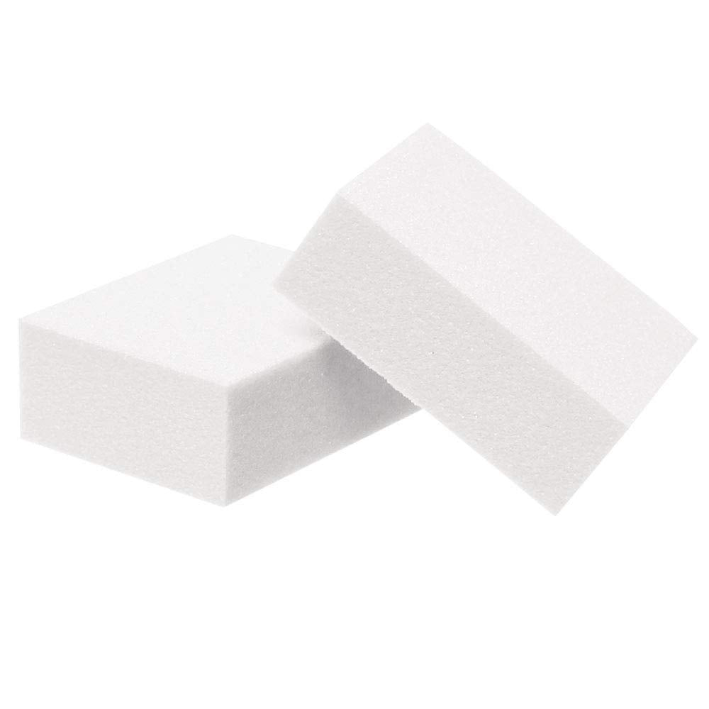 ForPro Professional Collection Mini Buffing Block, White, 240/240 Grit, Double-Sided Buffer, 1.5 L x 1 W x .5 H Inches, 24-Count