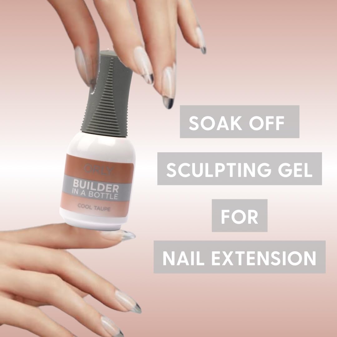 Orly GELFX Builder in a Bottle Colors | Self leveling all-in-one formula for nail extensions (Cool Taupe 0.6 oz) Beauty & Personal Care Orly