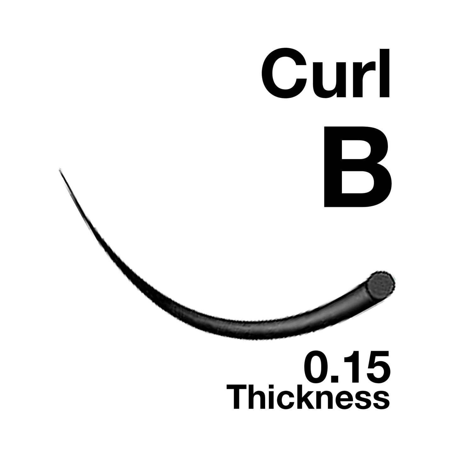 EMILYSTORES Lash Extensions 0.15mm Thickness B Curl Mixed 8-14mm Sizes Length Volume Individual Natural-Looking Eyelashes For Eyelash