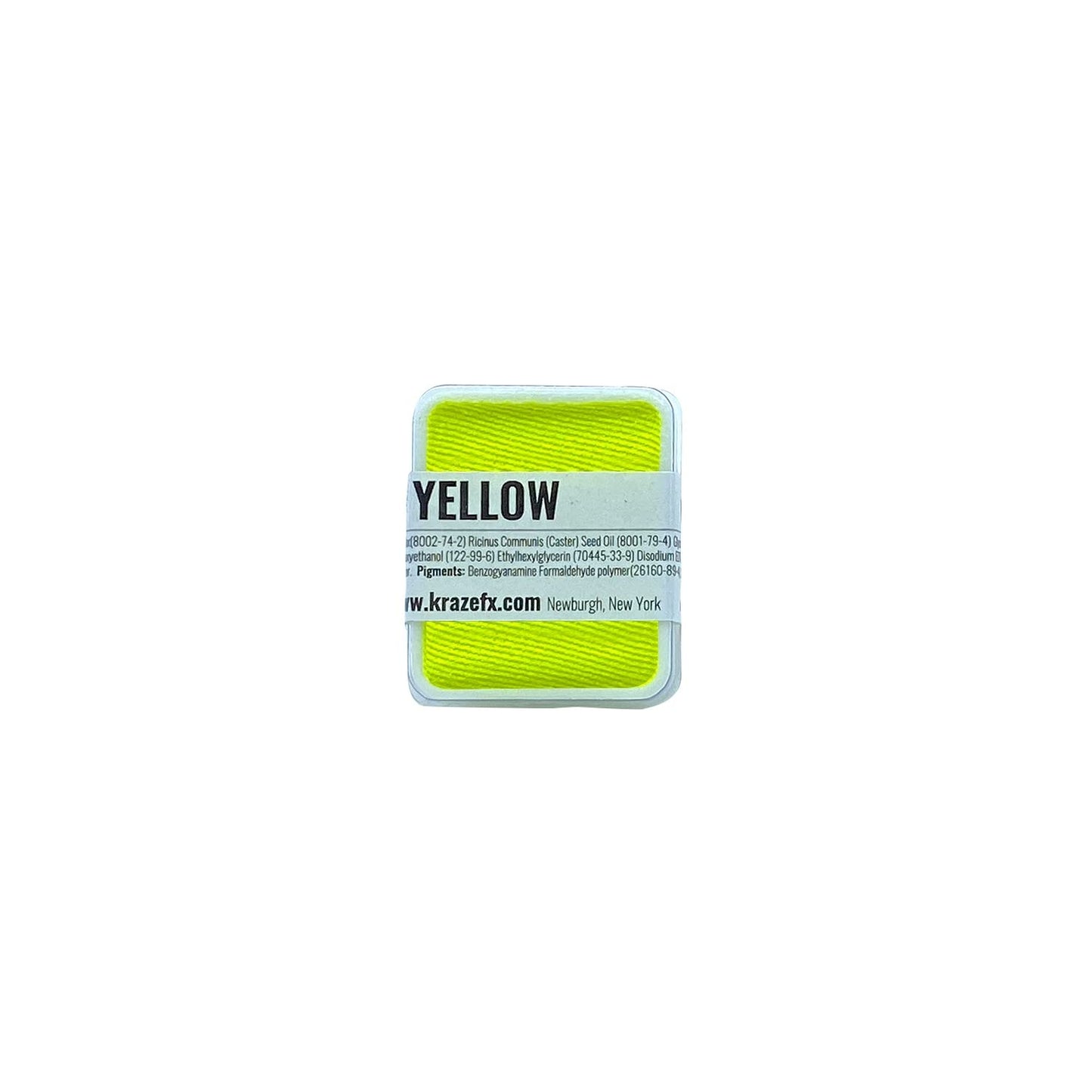 Kraze FX Face Paint Palette Refill - Neon Yellow Face Paint (6 gm) - Hypoallergenic Non-Toxic Water Activated Professional Halloween Face & Body