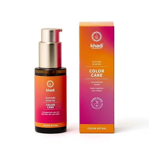KHADI COLOR CARE Hair Oil - Hair treatment for fixing plant hair color - shine & UV protection - luminosity - 100% natural, plant-based & vegan
