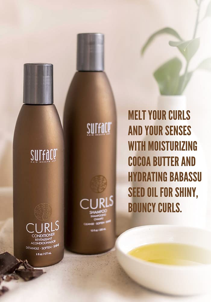 Surface Hair - Trio Box Set, Shampoo, Conditioner And Leave-In Conditioner - Defines, Adds Shine, and Provides Frizz Free Style Longevity