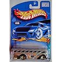 Hot Wheels Silver/Orange Surfin' School Bus #059 Series 1 of 4 Gold 5 Spoke Wheel