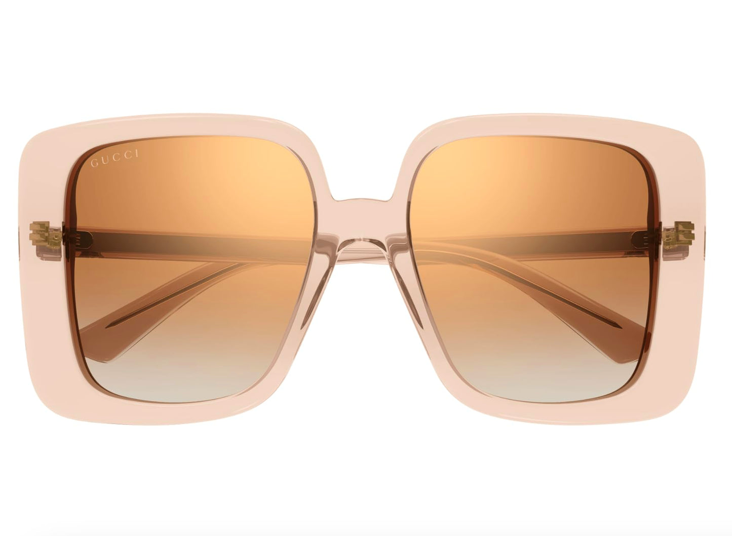 Gucci GG1314S 005 Beige/Brown Mirrored Oversized Square Women's 55mm Sunglasses