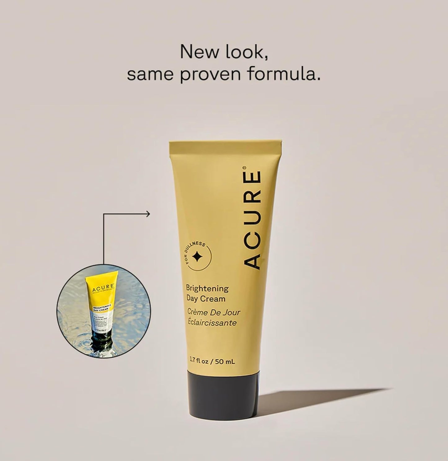 Acure Brightening Day Cream - Cica Cream, Anti Aging Moisturizer to Brighten for Women & Men, Facial Lotion, Skincare with Argan Oil to Replenish