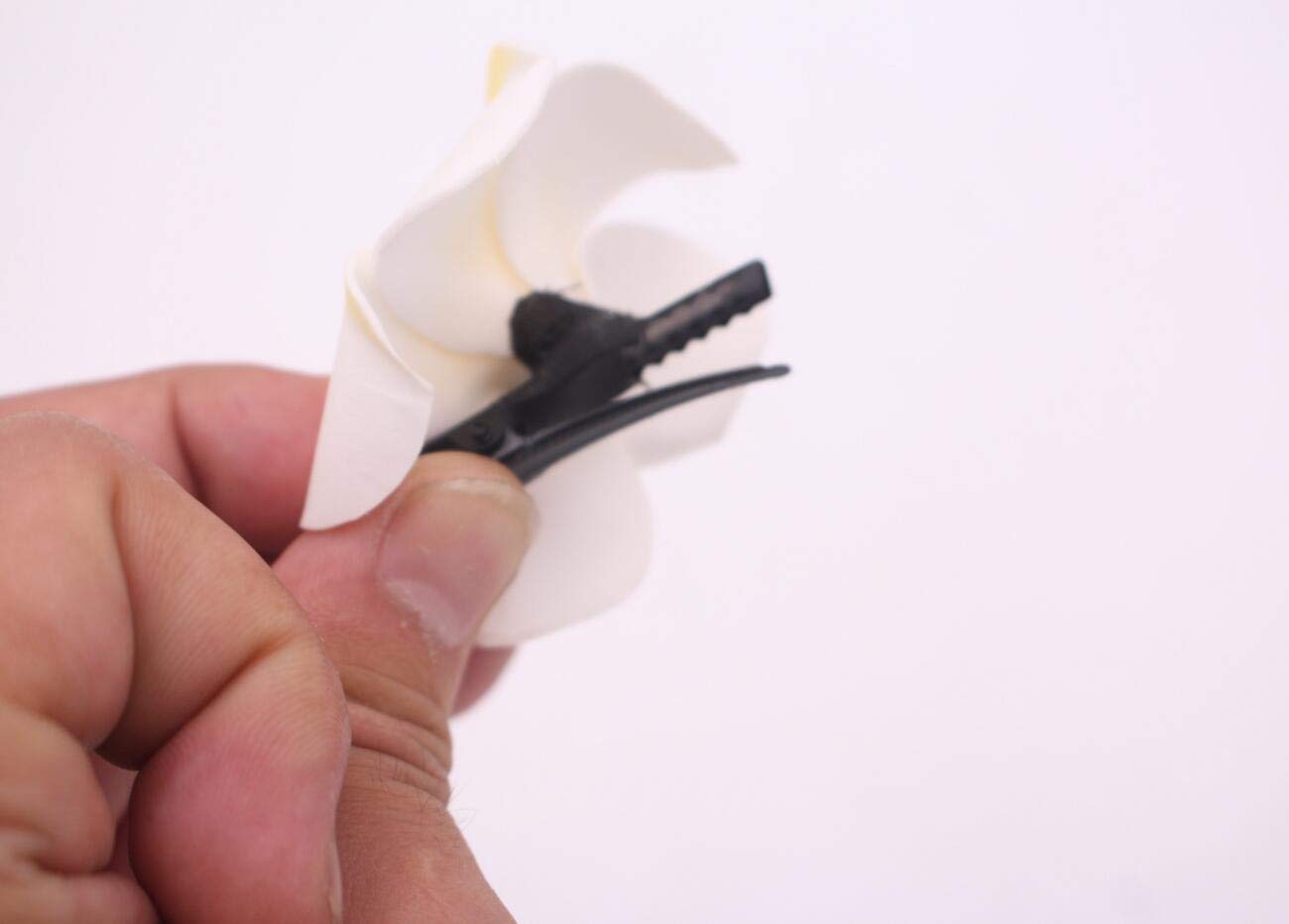 12PCS Women Girls 2.36" Hawaiian Hawaii Bohemia Style Plumeria Foam Flower Hair Clips Decoration Hair Barrette Hairpin For Bridal Wedding Party Beach