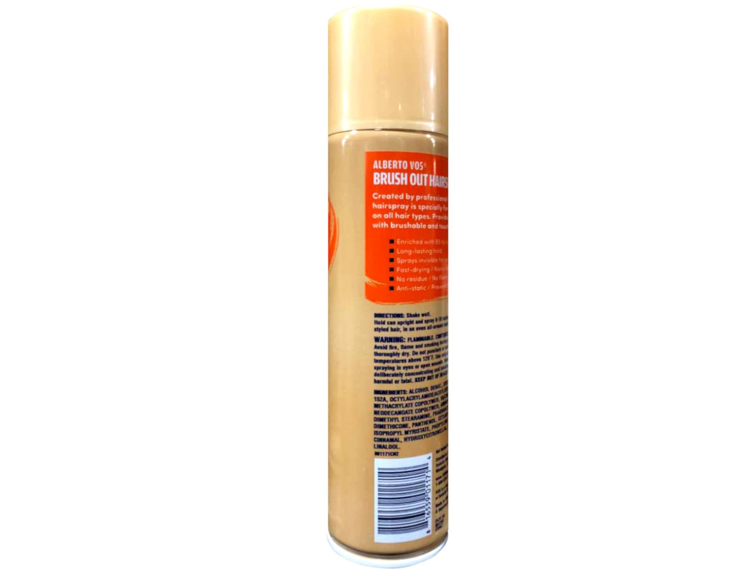 VO5 Hairspray Aerosol Brush Out Hard To Hold, 8.5 oz