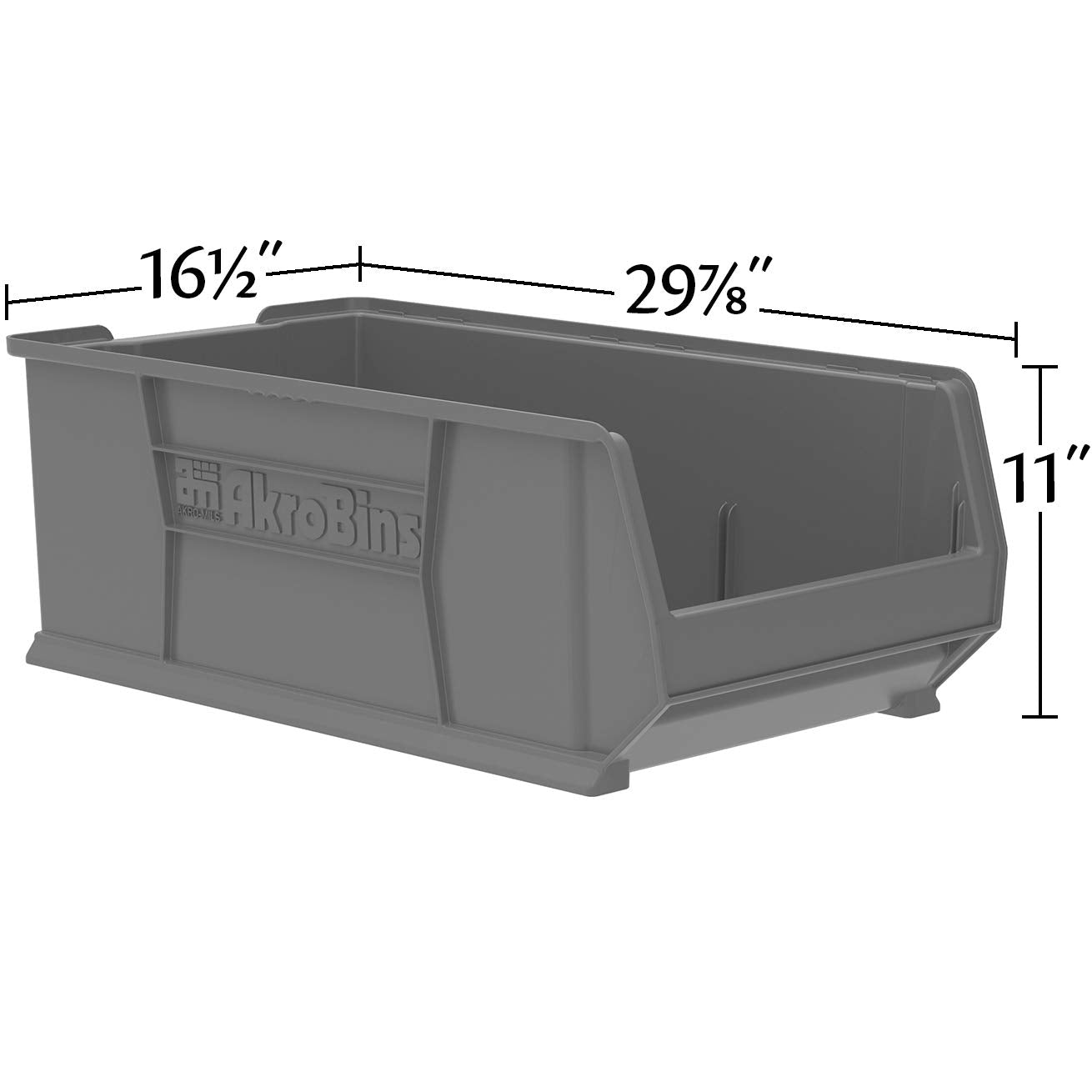 Akro-Mils 30293 Super-Size AkroBins Plastic Storage Bins, Space-Saving Stackable Bins for Garage, Classroom, Warehouse Organization, 30-Inch L x…