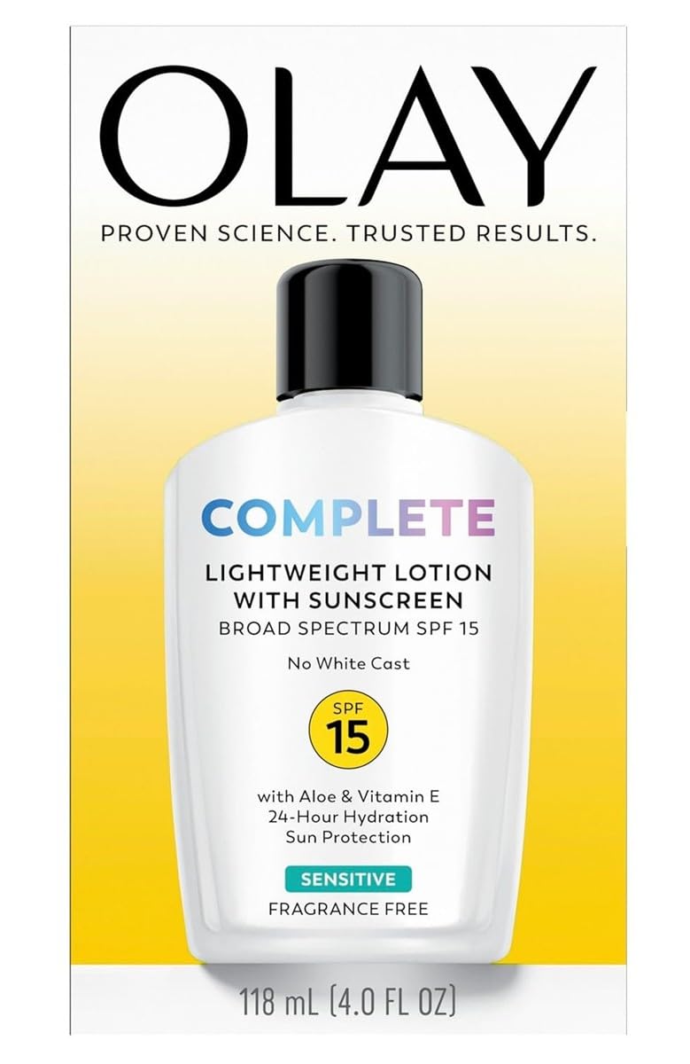 OLAY Complete All Day Moisturizer SPF 15, Sensitive 4 oz (Pack of 6)