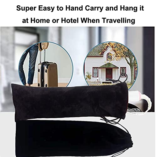 ALHBEJT Flat Iron Case - Soft Cotton Curling Wand Sleeve and Travel Pouch for Hair Straighteners, Curling Irons, and Styling Tools (2Pcs, Black)