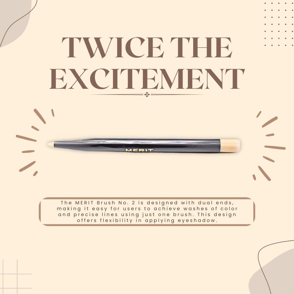 MERIT Brush No. 2 Double Sided Eyeshadow Brush