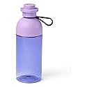 LEGO Hydration Water Bottle, 500ml Transparent Lavender, Drinking Bottle for Toddlers, Dishwasher Safe, Reusable Sports Can