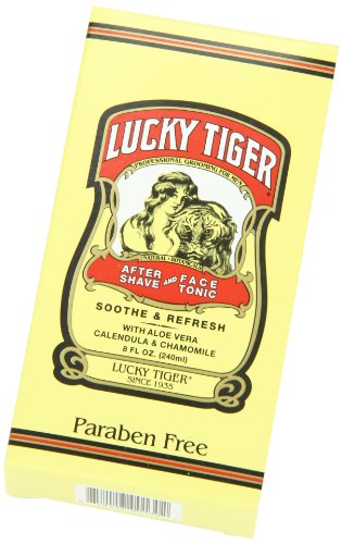 Lucky Tiger After Shave and Face Tonic | Soothes, Refreshes & Hydrates Men’s Skin with Aloe Vera, Calendula & Chamomile | Classic Barbershop Formula |