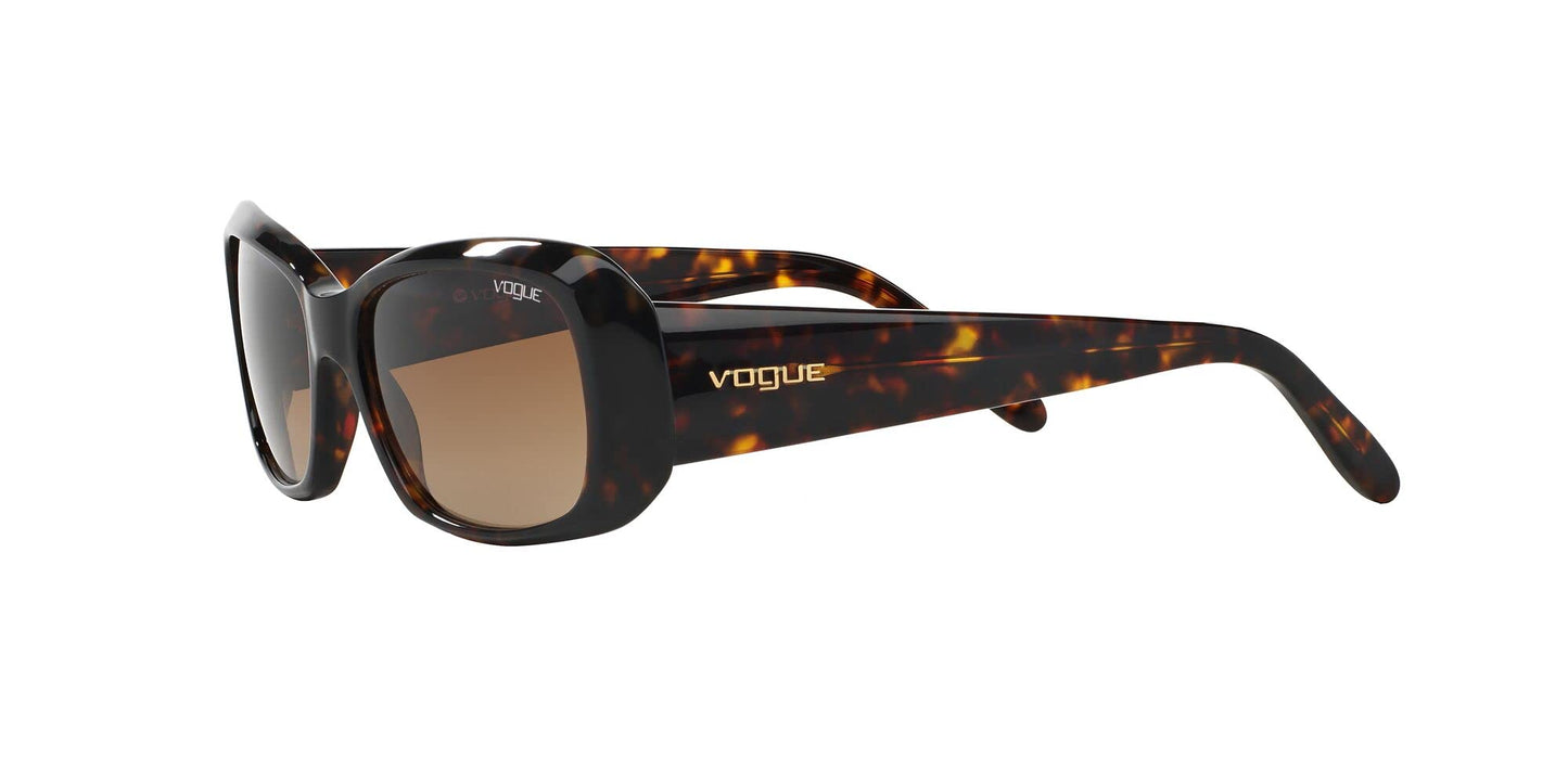 Vogue Eyewear Women's VO2606S Rectangular Sunglasses, Dark Havana/Brown Gradient, 52 mm